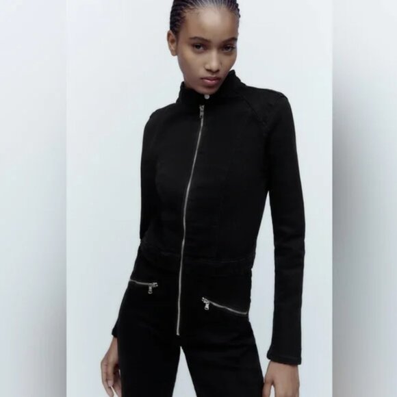 Zara Denim TRF Jumpsuit XS - Picture 3 of 12